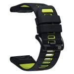 Elite 26MM Easyfit Evolve Series Watch Strap For Garmin Black Electric Lime
