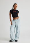 Sasha Utility Denim Pant - Faded Blue