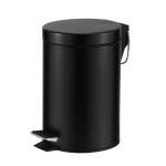 3L Steel Pedal BIN Round Roma - Silver
