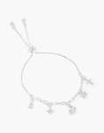 Silver Plated Celestial Charm Toggle Bracelet