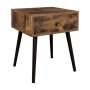 Hobart Side End Table With Drawer Brown