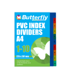 File Dividers 140 Micron Pp - Numbered 1-10 Pack Of 5