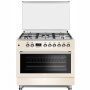 Ferre Premium Range 6 Burner Wok Cream Body Pattern Innox Top- F9S60E7.PCI