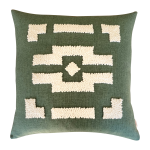 Natura L On Green Punch Needle Ndebele 3 Scatter Cover - 60CM X 60CM