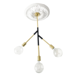Triple Pendant - Black & Brass