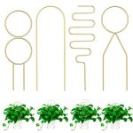 Gold 4-PIECE Plant Climbing Support Compatible With Potted Plants