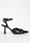 Stud-detail Slingbacks - Black