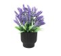 Artificial Lavender Plant In Black Pot