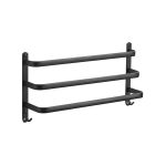 Bathroom Multi-layer Towel Rack Wall-mounted Three Pole Storage Rack 50CM