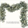 Lush Artificial Eucalyptus Garland - Faux Silvery Dollar Greenery For Wedding Shower Fireplace & Mantel Decor Perfect For St. Patrick's Day Easter Spring Home Aesthetics