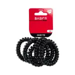 Basics Hair Tie Sprial Tpu Black 5PCS
