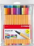 Point 88 Fineliner Pens Wallet Of 30