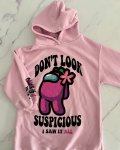 Zara Pink Dont Look Suspicious Hoodie 7Y