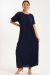 Ladies Short Loose Fit Sleeve Airflow Maxi Dress