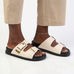 Madison Moss Sandal - Off White - 8