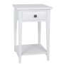 Skinny Hampton 1 Drawer Bedside Table - White