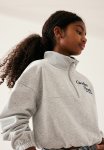 Oversized Zip-top Sweatshirt - Light Grey Marl Carolina Beach
