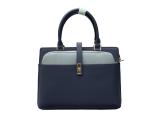 Chrisbella Structured Executive With Gold Hardware- Blue