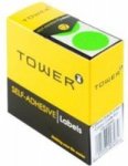 C25 Round Col. Code Labels - Fluor. Green 25MM 125 Pack - 1 Roll