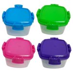 @home - MINI Plastic Containers With Clip Lock - Pack Of 4 62ML