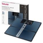 Beurer Bf 980 Wifi Diagnostic Bathroom Scale Bmi Fat Muscle Heart Rate & More| Monitor Via App USB Recharged