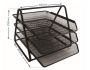 : M700 Wire Mesh Metal Desk Letter Tray Set - 3-TIER Black