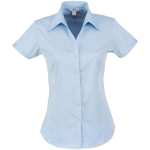 Ladies Short Sleeve Metro Shirt Light Blue
