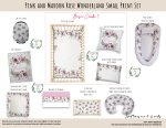 Cot Duvet Bedding Pink And Maroon Rose Wonderland Small Print Set