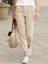 Drawstring Straight Leg Pants Casual Plain Color Loose Daily Wear Pants For Spring & Summer Women's Clothing