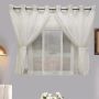 Matoc Designs Curtain -caf Double Layer -mystic Voile -cream -eyelet - 300CM W X 123CM H