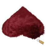 Smte Fluffy Runner Carpet -soft Plush And Stylish Floor Covering Maroon With Keychain