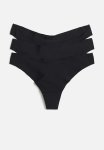 3-PACK Invisible Thong Briefs - Black