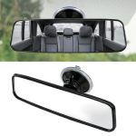 Lxsloet Rear View Mirror Car Seat Mirror 7.87" X 2.36" Auto Interior Anti-glare Wide Angle HD Rearview Mirror With Suction Cup 3