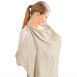 Muslin Nursing Cover Breathable 100% Cotton Breastfeeding Cover With Rigid Hoop For Mother Nursing Apron Multi-use Carseat Canop