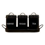 Tea coff sugar Canister Assrtd Color Bg