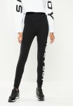 Sissy Boy Sport Logo Sports Leggings With Criss Cross Yoke - Black