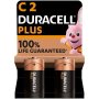 Duracell Plus Batteries C 2 Pack