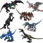 Dinosaur Building Blocks Toys Jurassic Dinosaur Tyrannosaurus Rex Wing Dragon Velociraptor Tyrannosaurus Rex Heavy Claw Dragon Building Blocks Toys Christmas Halloween Gift