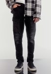 Slim Cargo Jeans - Black