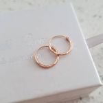 Mira Rose Gold Plated Hoop Earrings 1.2X12MM
