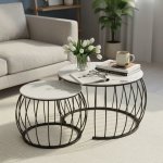 Modern Luxury Round Coffee Tea Table
