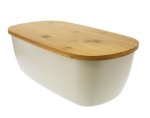 Hotplugs-bread Box 2 In 1 Bamboo Bread Bin And Wooden Cutting Board
