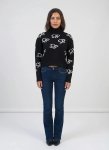 Sissy Boy New In Town Knit Black offwhite Sweatshirt - XL Black