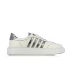 Stiped Low-top Sneaker -white silver