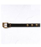 Genuine Leather Studded Belt - Black Free