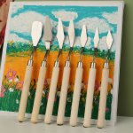 7PCS 5PCS 3PCS SET Stainless Steel Palette Knife Set Artist Painting Knives Set Art Scraper And Painting Kit For Baking Cake Dec
