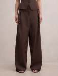 Orla Overlap Pants - 16 Chocolate Suit