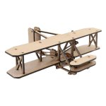 3D Wooden Model Wright Brothers Plane