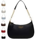Vtyfry Crossbody Bags For Women Trendy Crescent Shoulder Underarm Small Purse Retro Classic Hobo Clutch Handbag Fashion Y2K Blac
