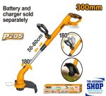 Grass Trimmer Cordless 300MM 20V Tool Only Ingco CGTLI20018